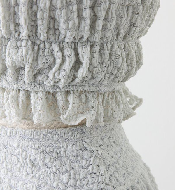  「swimwear/シャーリングオフショル-バルーンミニスカート（3点セット)」|その他|