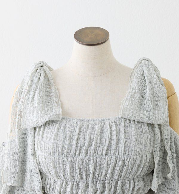  「swimwear/シャーリングオフショル-バルーンミニスカート（3点セット)」|その他|