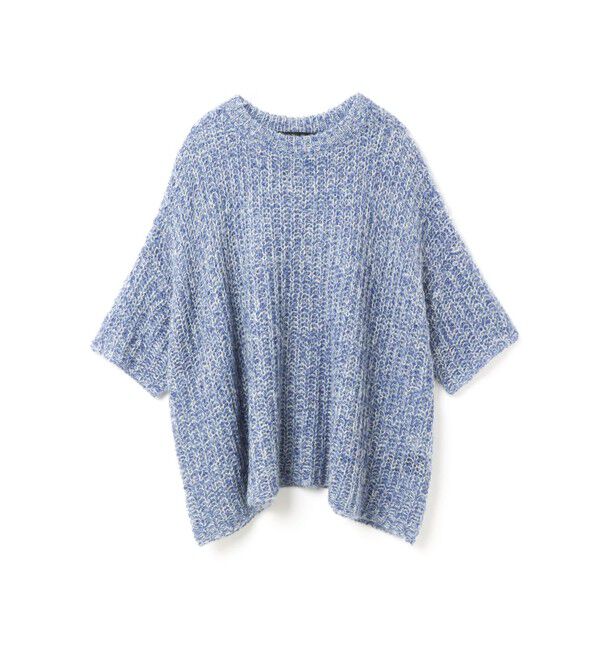mizuiro ind「mizuiro ind へアリーワイドプルオーバー」|ニット・セーター|ブルーミックス