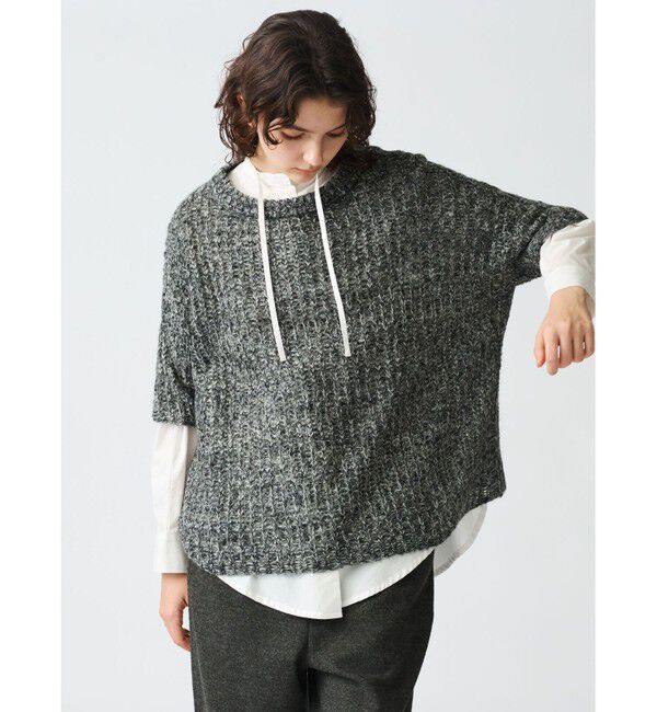 mizuiro ind「mizuiro ind へアリーワイドプルオーバー」|ニット・セーター|