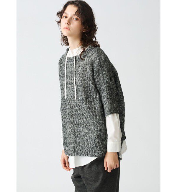 mizuiro ind「mizuiro ind へアリーワイドプルオーバー」|ニット・セーター|