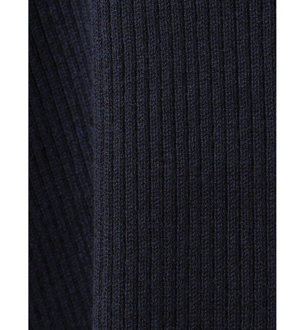 mizuiro ind「mizuiro ind アシンメトリーカラーリブプルオーバー」|ニット・セーター|