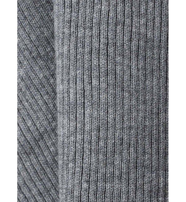 mizuiro ind「mizuiro ind アシンメトリーカラーリブプルオーバー」|ニット・セーター|