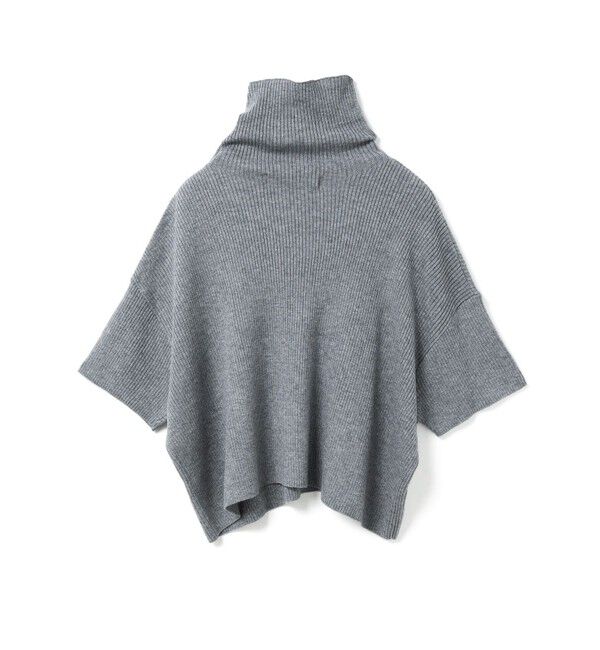 mizuiro ind「mizuiro ind アシンメトリーカラーリブプルオーバー」|ニット・セーター|