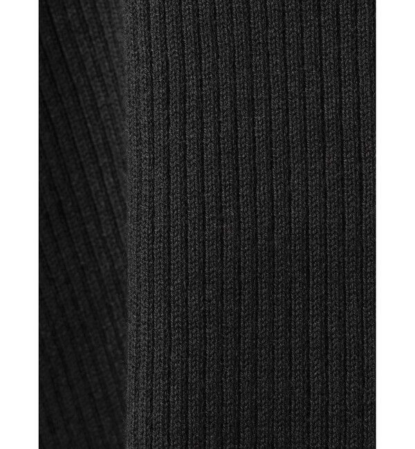 mizuiro ind「mizuiro ind アシンメトリーカラーリブプルオーバー」|ニット・セーター|