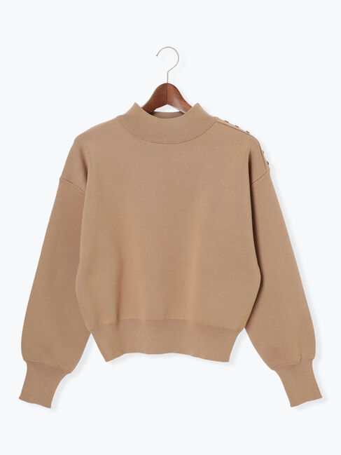 Te chichi「スタンドショルダーメタルボタンニット」|ニット・セーター|