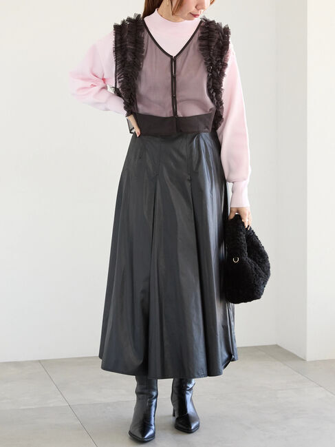 Te chichi「スタンドショルダーメタルボタンニット」|ニット・セーター|