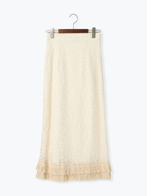 Te chichi「【Atelier Sucre】バテンレースフリンジタイトスカート《2025spring catalog item》」|スカート|
