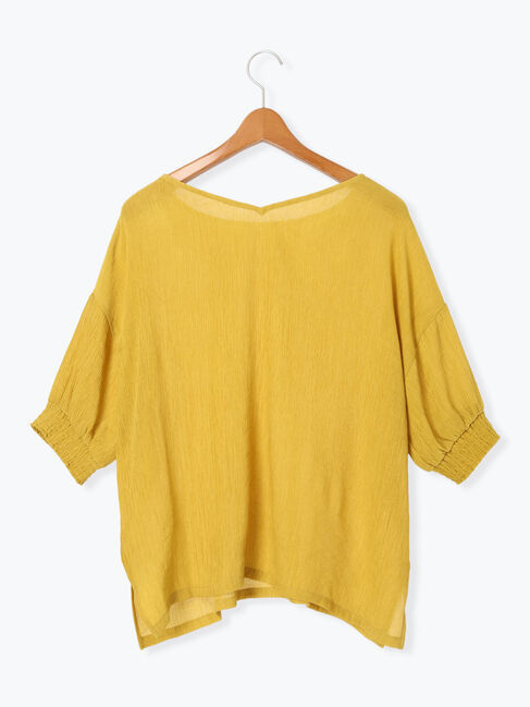 Lugnoncure「楊柳袖シャーリングブラウス」|シャツ・ブラウス|