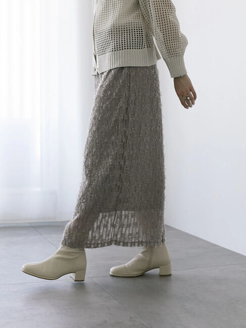 Samansa Mos2 blue「フリンジレーススカート」|スカート|