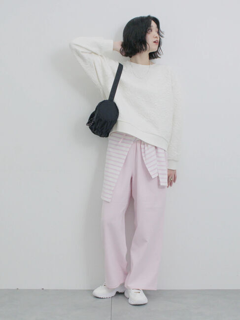 Samansa Mos2 blue「シャーリングミニドラムバッグ」|その他|