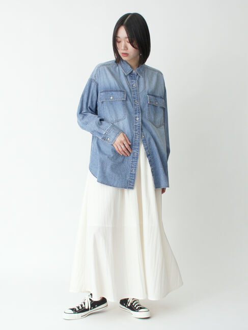 sm2rhythm「ワッシャーギャザースカート」|スカート|