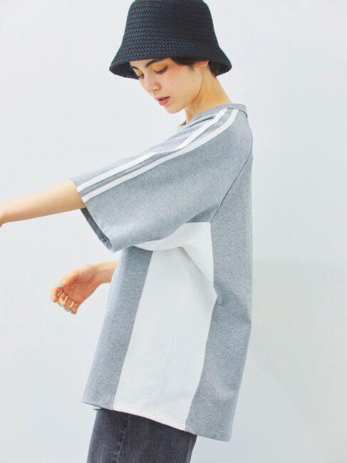 SM2「配色ラインロゴプリントオーバーTシャツ」|Tシャツ・カットソー|