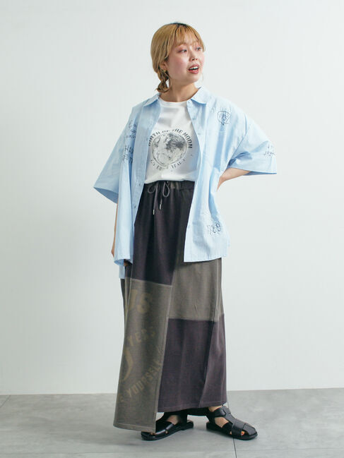 SM2「裏毛プリント配色アシメスカート」|スカート|