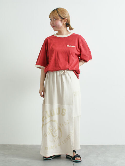 SM2「裏毛プリント配色アシメスカート」|スカート|