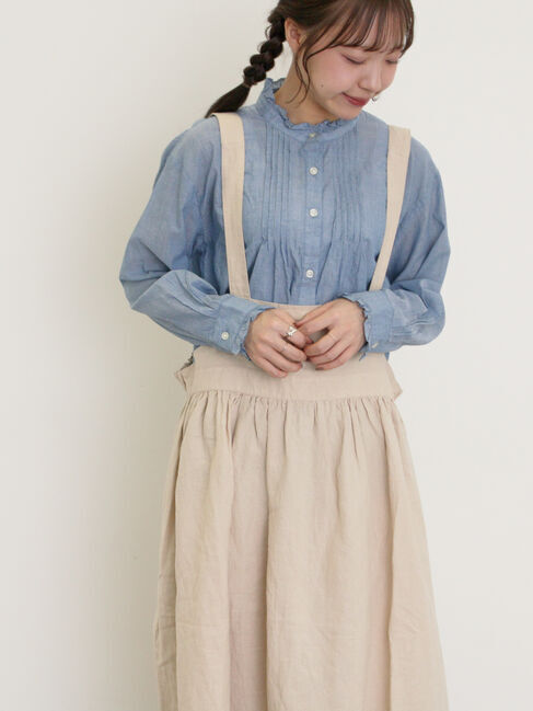 Samansa Mos2「柄アソートフリルピンタックブラウス」|シャツ・ブラウス|