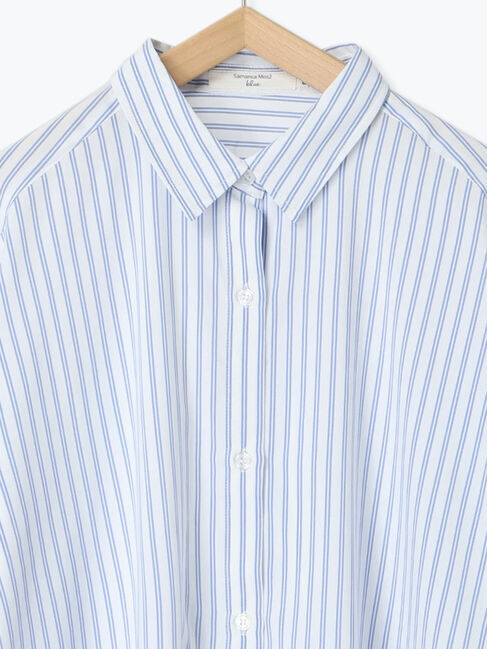 Samansa Mos2 blue「【接触冷感】マルチスタイルシャツ」|シャツ・ブラウス|