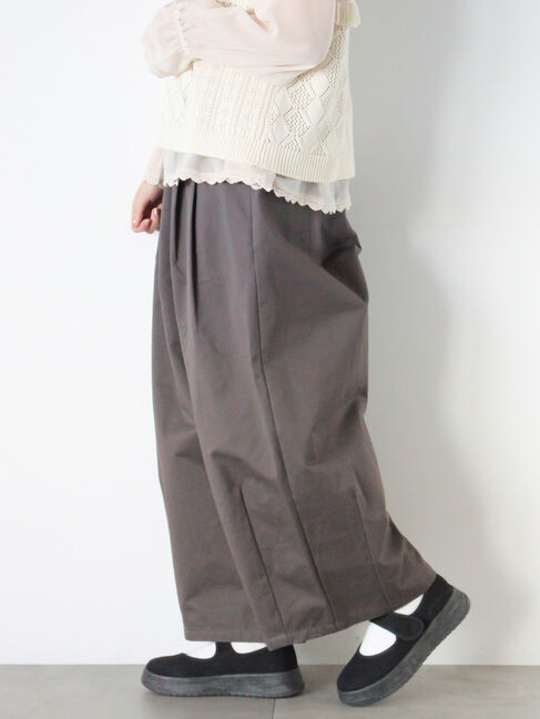 Samansa Mos2「【M/Lサイズ】タックワイドパンツ」|その他|