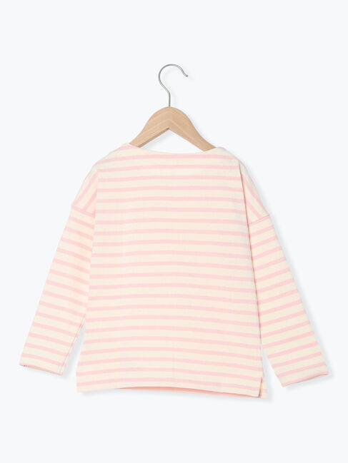 Samansa Mos2 Lagom「ハリネズミ刺繍ボーダーカットソー」|Tシャツ・カットソー|