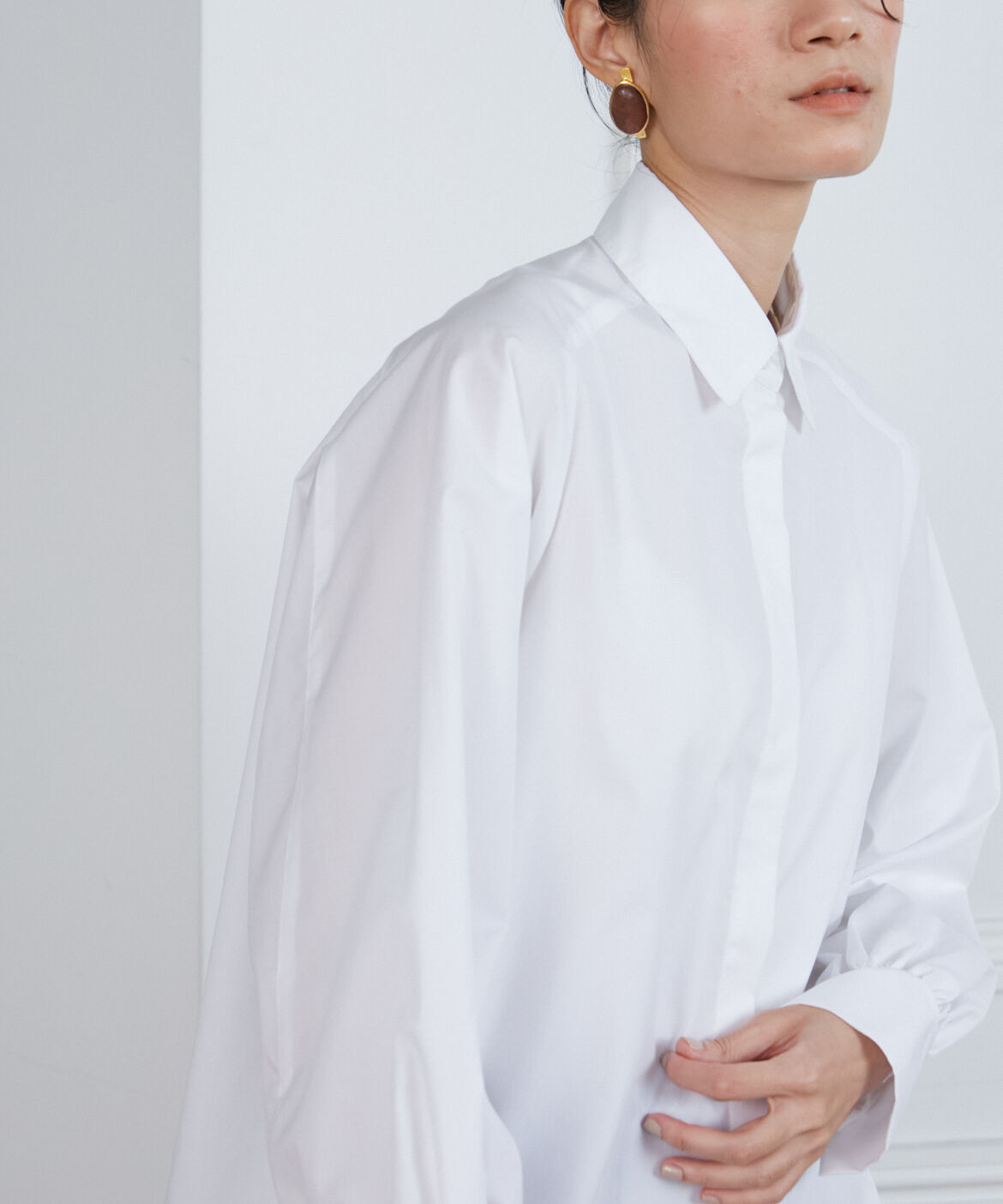 INED「《Luftrobe》ハンマースリーブブラウス」|シャツ・ブラウス|
