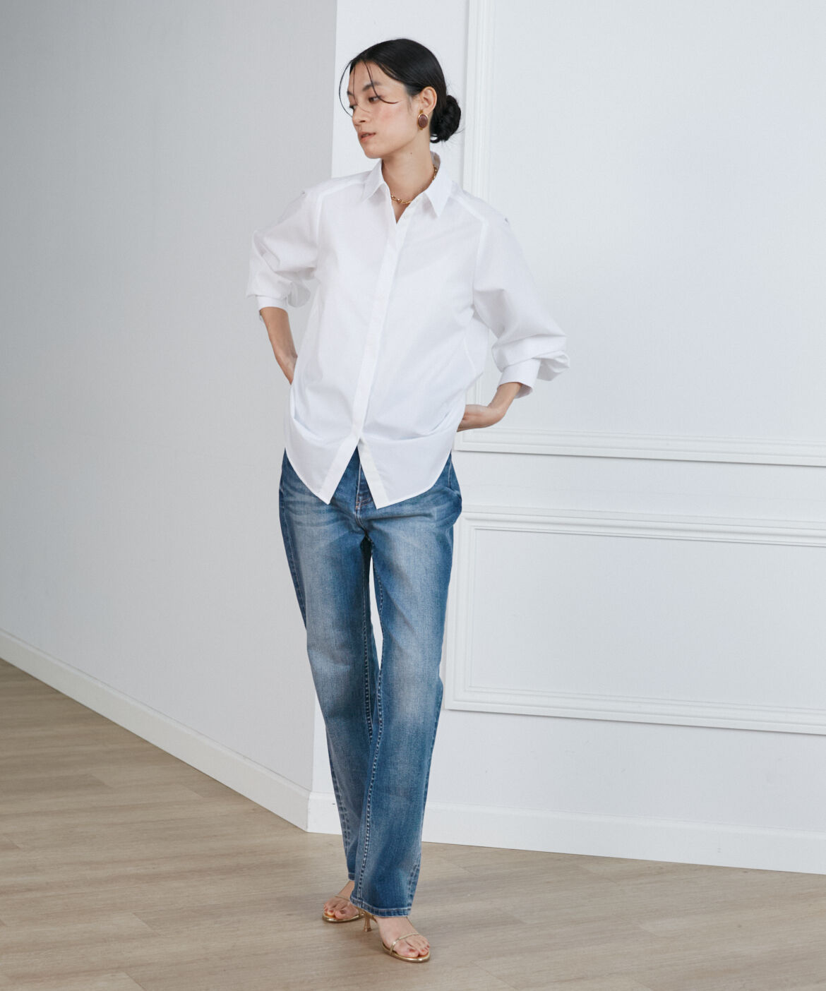 INED「《Luftrobe》ハンマースリーブブラウス」|シャツ・ブラウス|