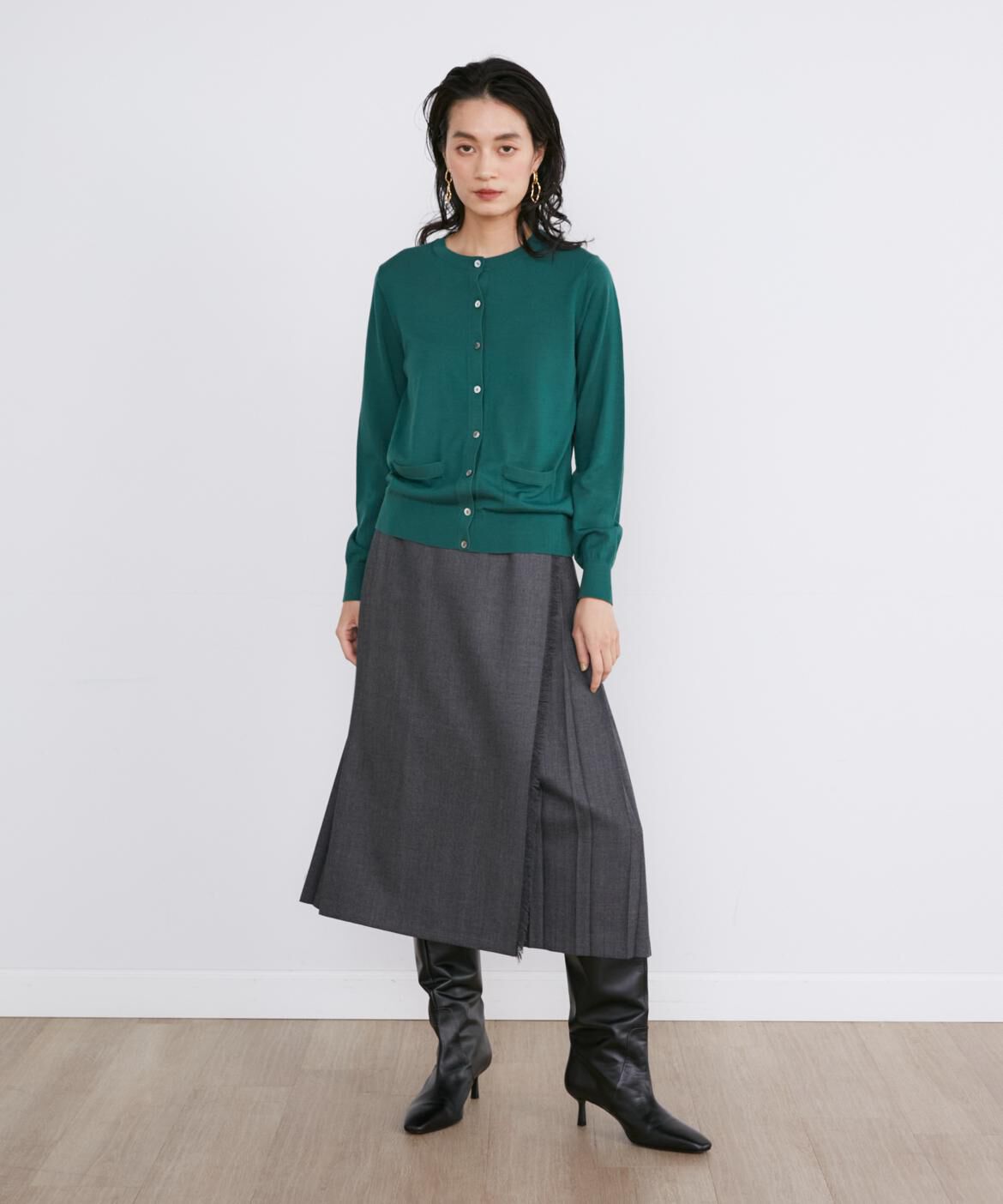 INED「ウールカーディガン」|カーディガン|