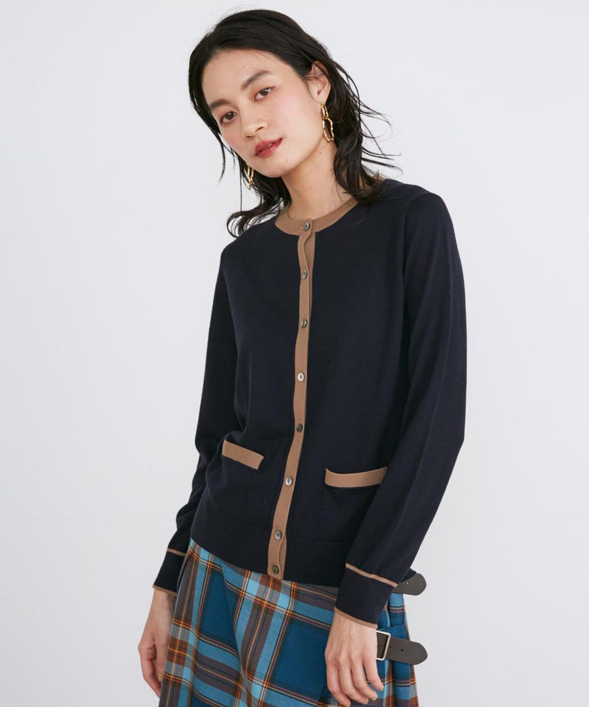 INED「ウールカーディガン」|カーディガン|