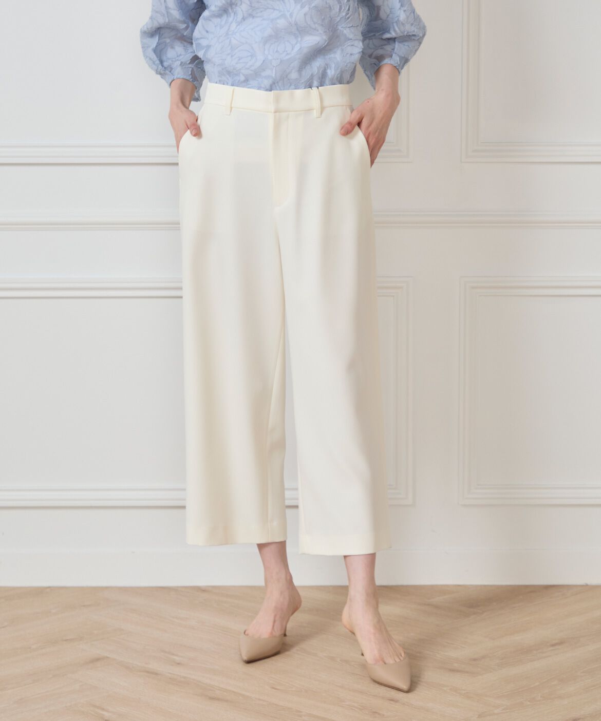 7-IDconcept.「《大きいサイズ》デニムライククロップトパンツ」|その他|