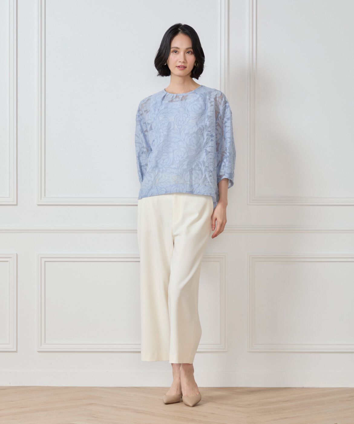 7-IDconcept.「《大きいサイズ》デニムライククロップトパンツ」|その他|