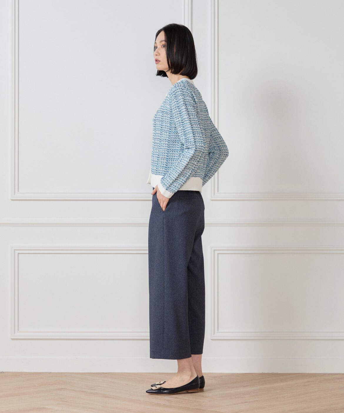 7-IDconcept.「《大きいサイズ》デニムライククロップトパンツ」|その他|