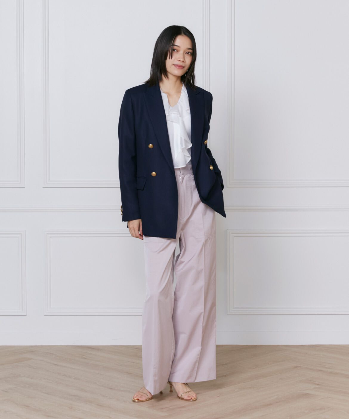 INED「《大きいサイズ》サテンベイカーパンツ」|その他|