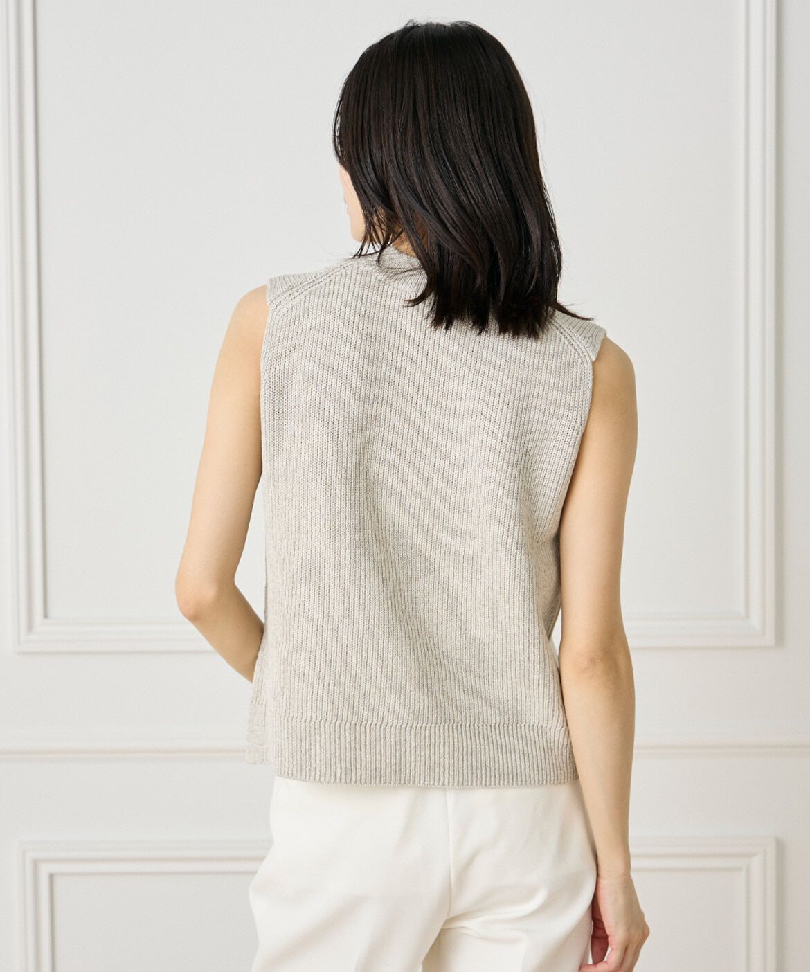 INED「アシンメトリープルオーバーニット」|ニット・セーター|