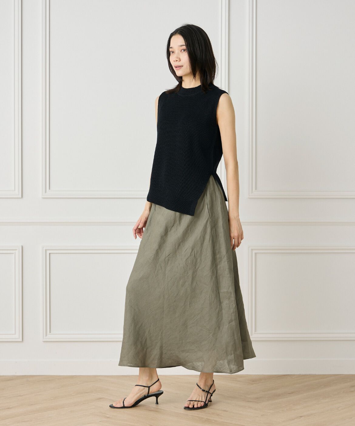 INED「アシンメトリープルオーバーニット」|ニット・セーター|