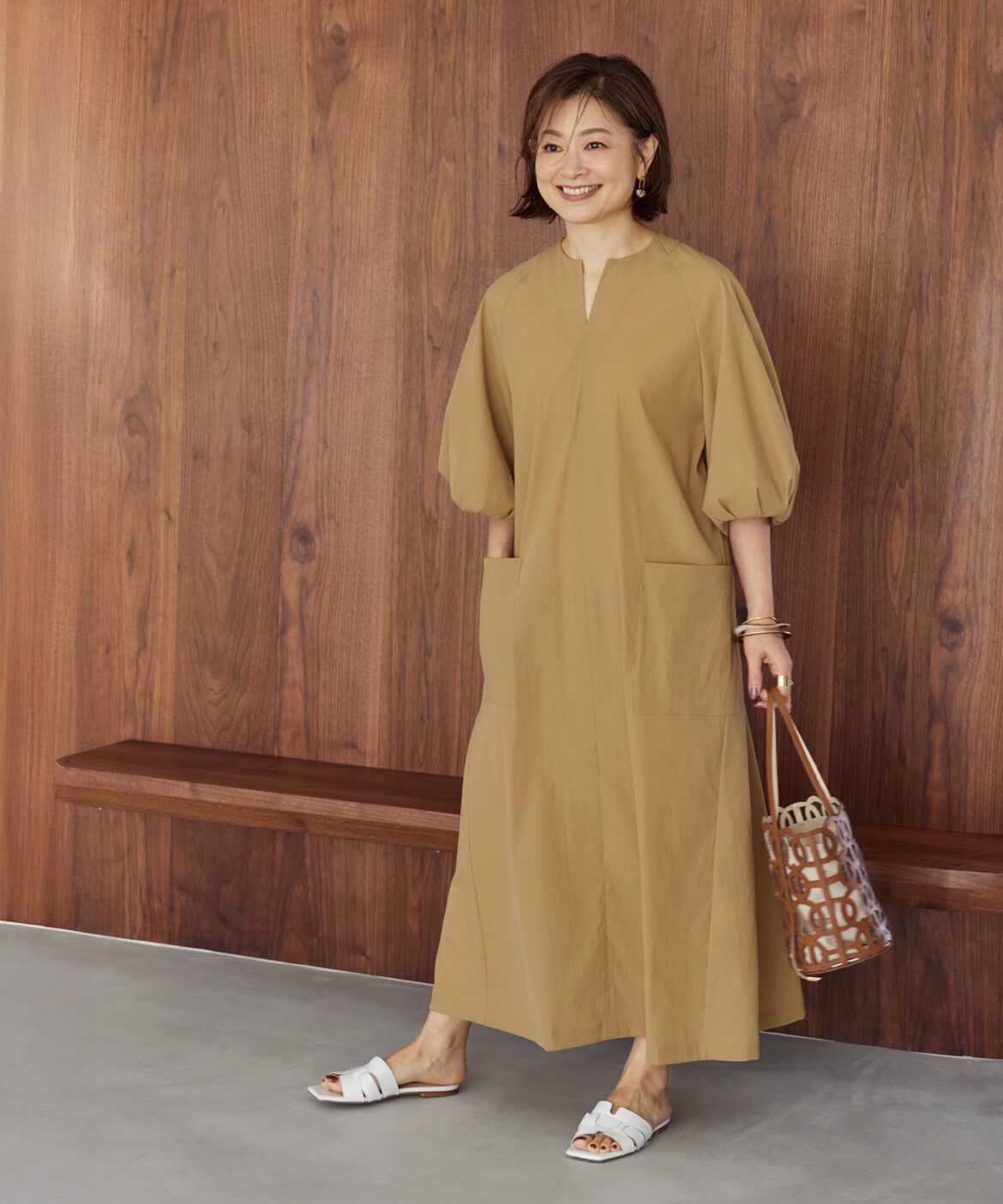 INED「《三尋木奈保コラボ》ランタンスリーブワンピース」|ワンピース|