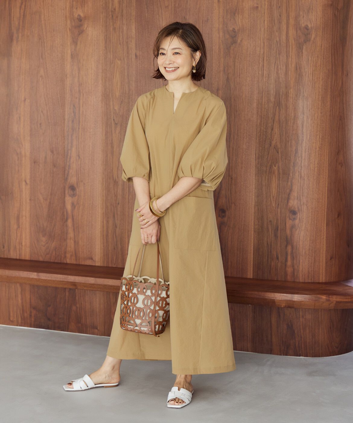 INED「《三尋木奈保コラボ》ランタンスリーブワンピース」|ワンピース|