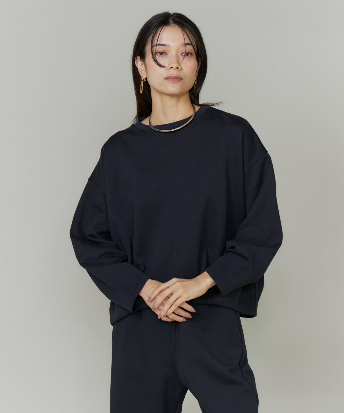 INED「フロントタック裏毛プルオーバー《YVON》」|スウェット・ジャージ|