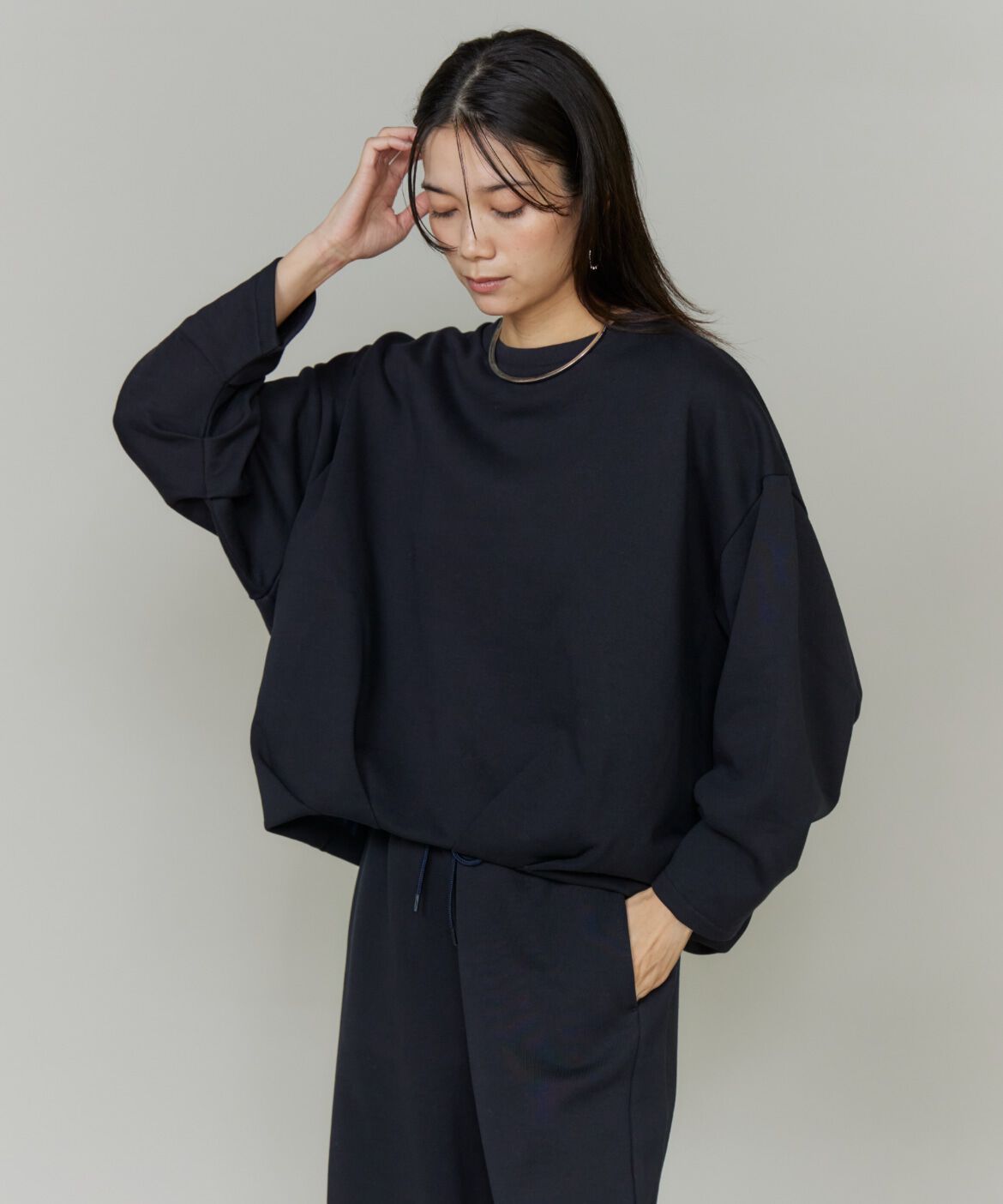 INED「フロントタック裏毛プルオーバー《YVON》」|スウェット・ジャージ|