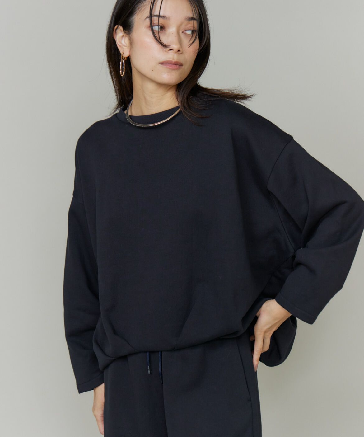 INED「フロントタック裏毛プルオーバー《YVON》」|スウェット・ジャージ|