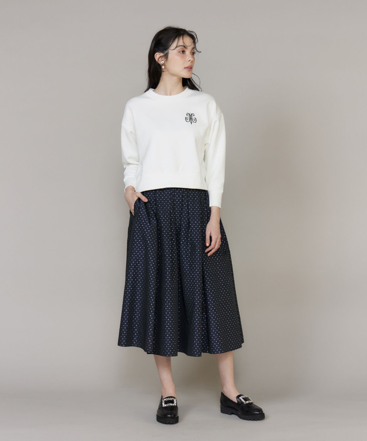 Maglie le cassetto「ロゴ刺繍ダンボールプルオーバー」|スウェット・ジャージ|