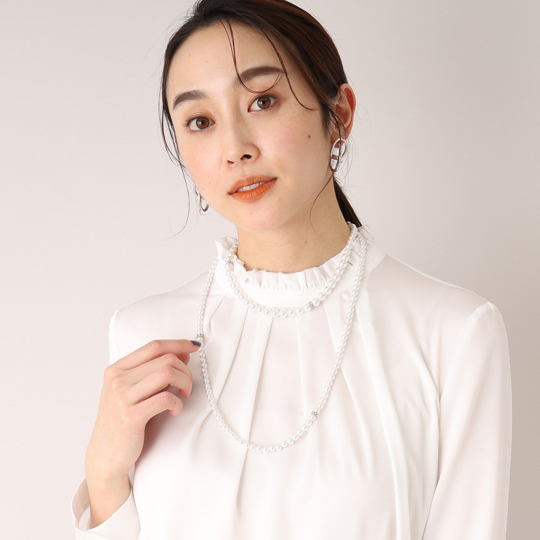 UNTITLED「【追加6/日本製】2連フェイクパールネックレス」|ネックレス|