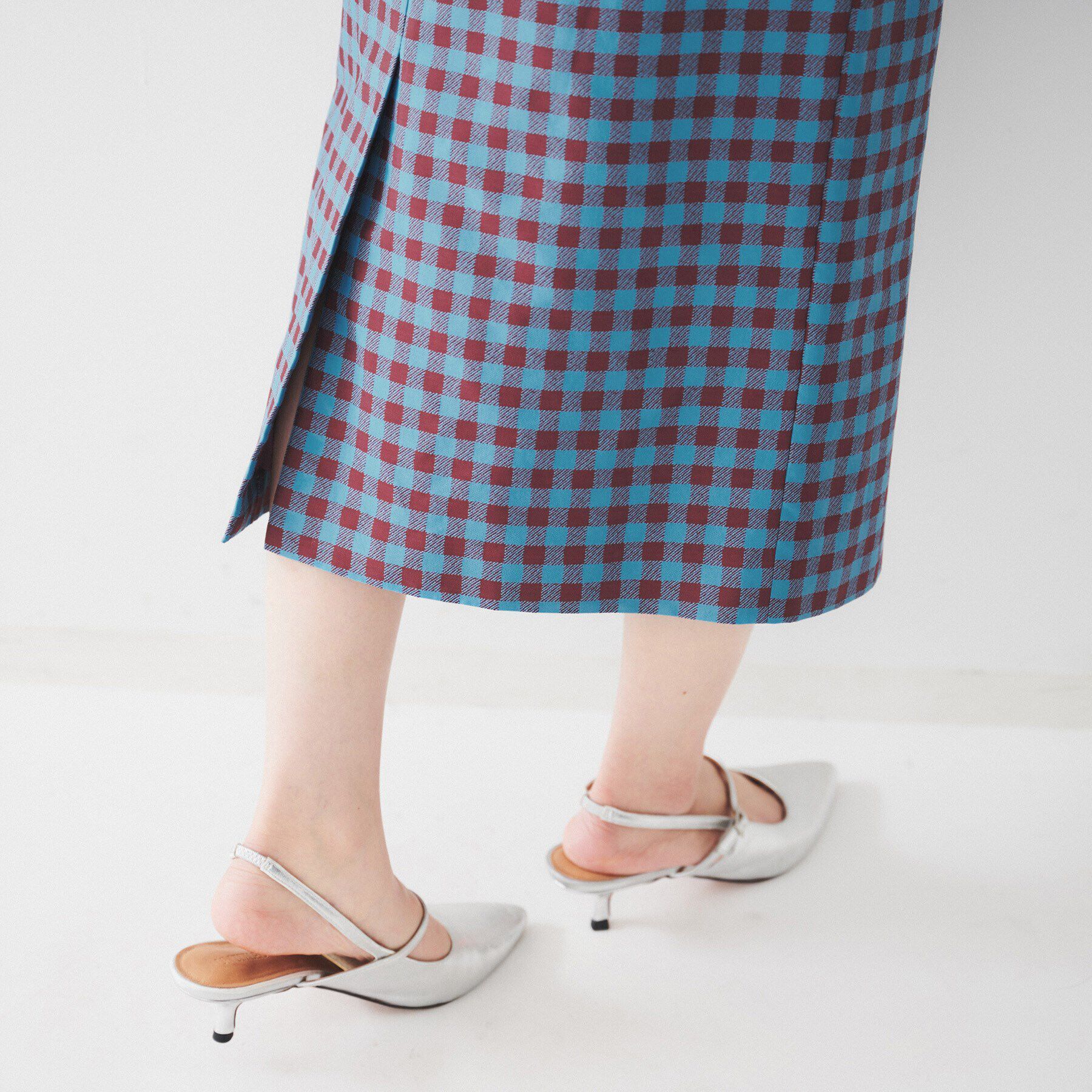 UNTITLED「【セットアップ可能】ギンガムチェック ペンシルスカート」|スカート|