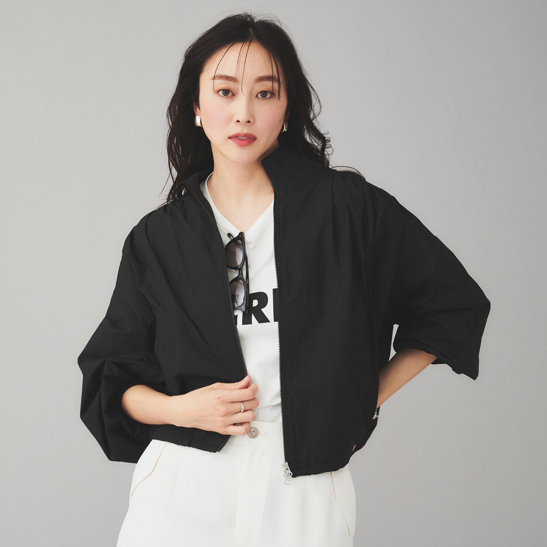 UNTITLED「【YENN】スーパーライトブルゾン」|ブルゾン・スタジャン|ブラック(019)