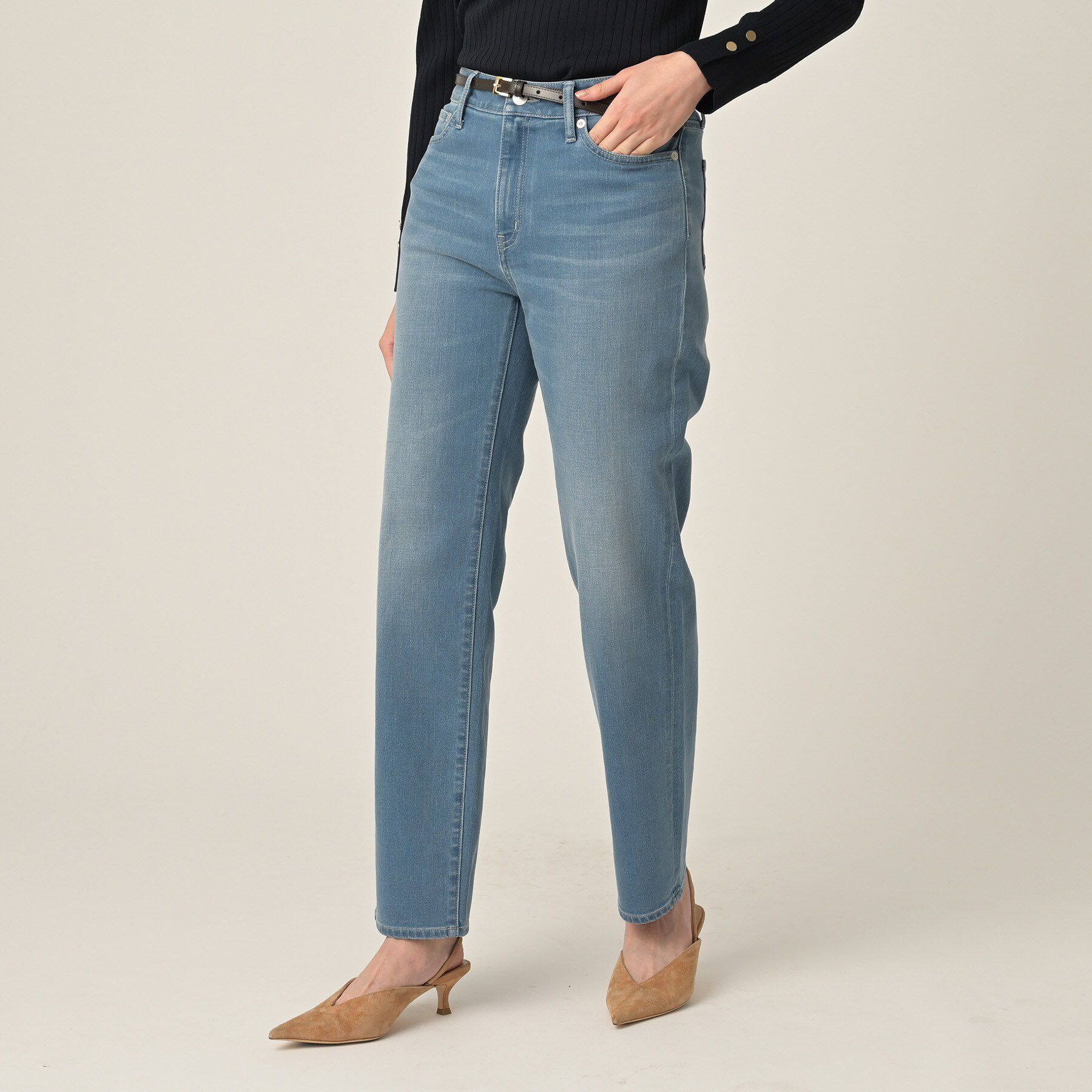 UNTITLED「【新作デニム/快適に美シルエット見せ】MAKE&times;DENIMスリムストレート」|デニム|