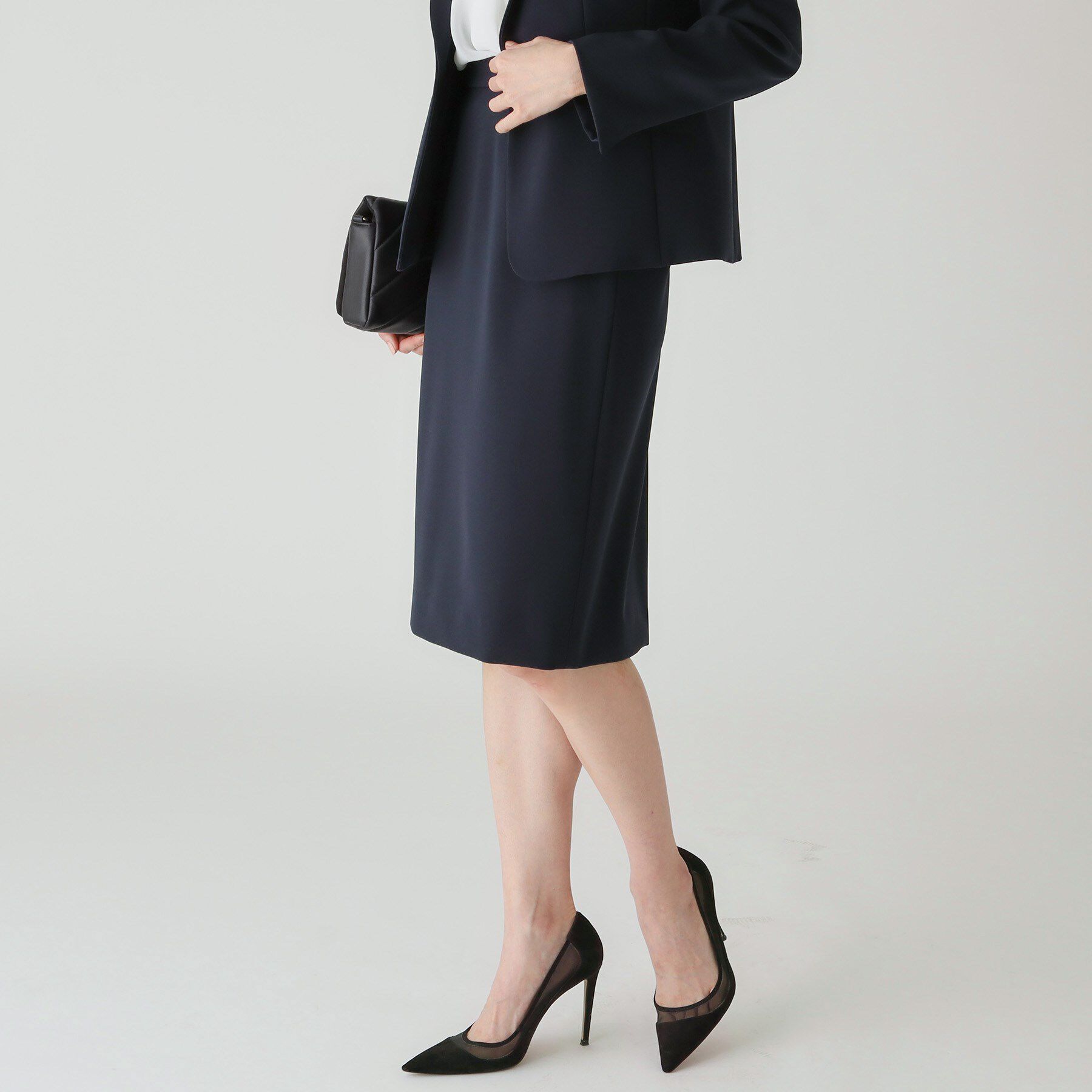 COUP DE CHANCE「【洗える／撥水加工】タイトスカート」|スカート|ネイビー(094)