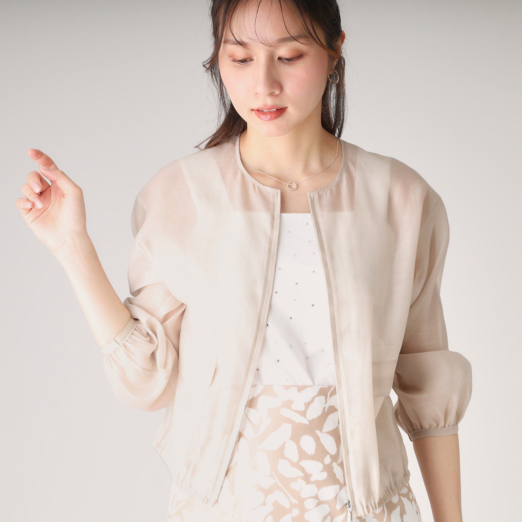 COUP DE CHANCE「【洗える/秋におすすめ】ブルゾン」|ブルゾン・スタジャン|グレージュ(050)