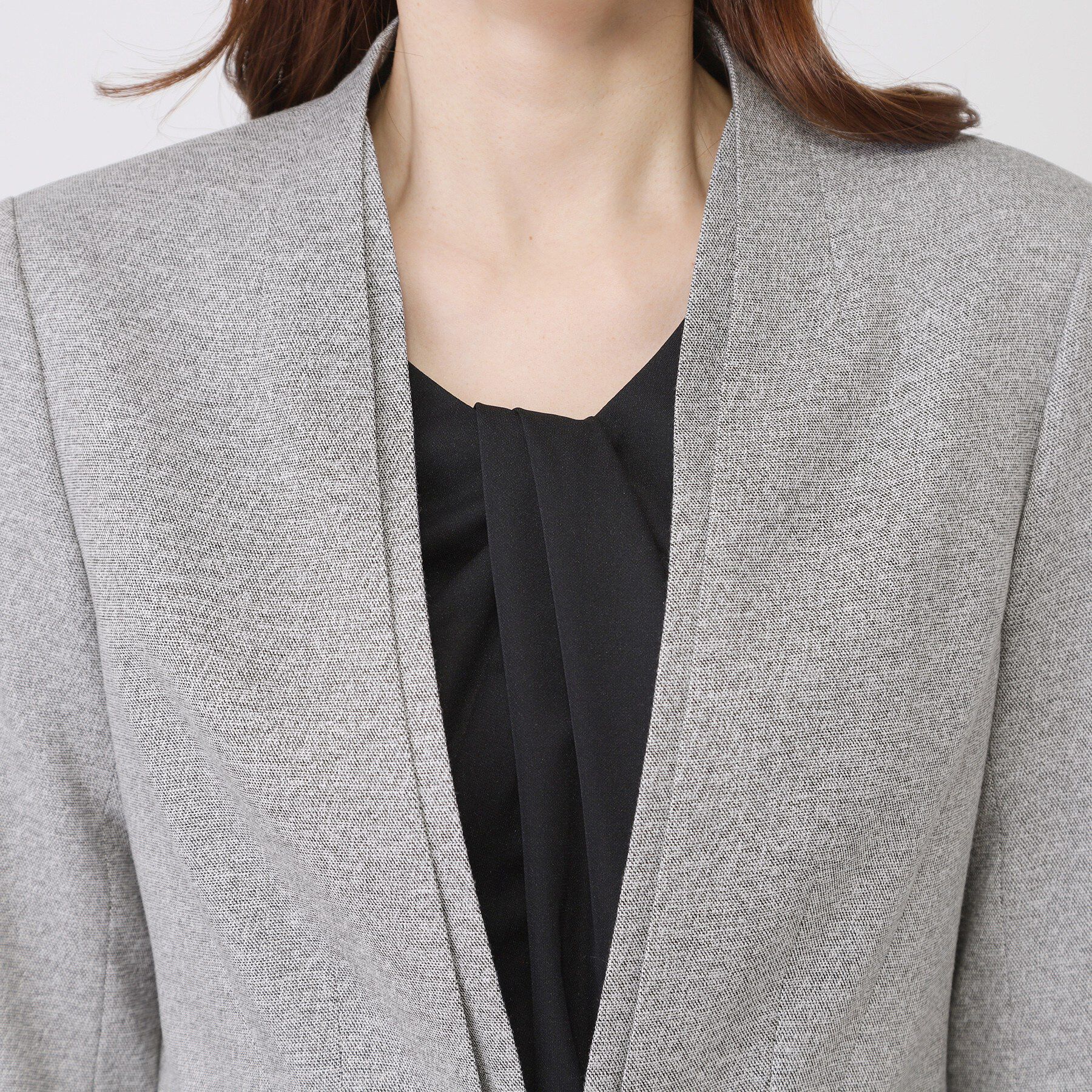 COUP DE CHANCE「【手洗い可／日本製／スーツ可】美シルエット カラーレスジャケット」|ノーカラージャケット|