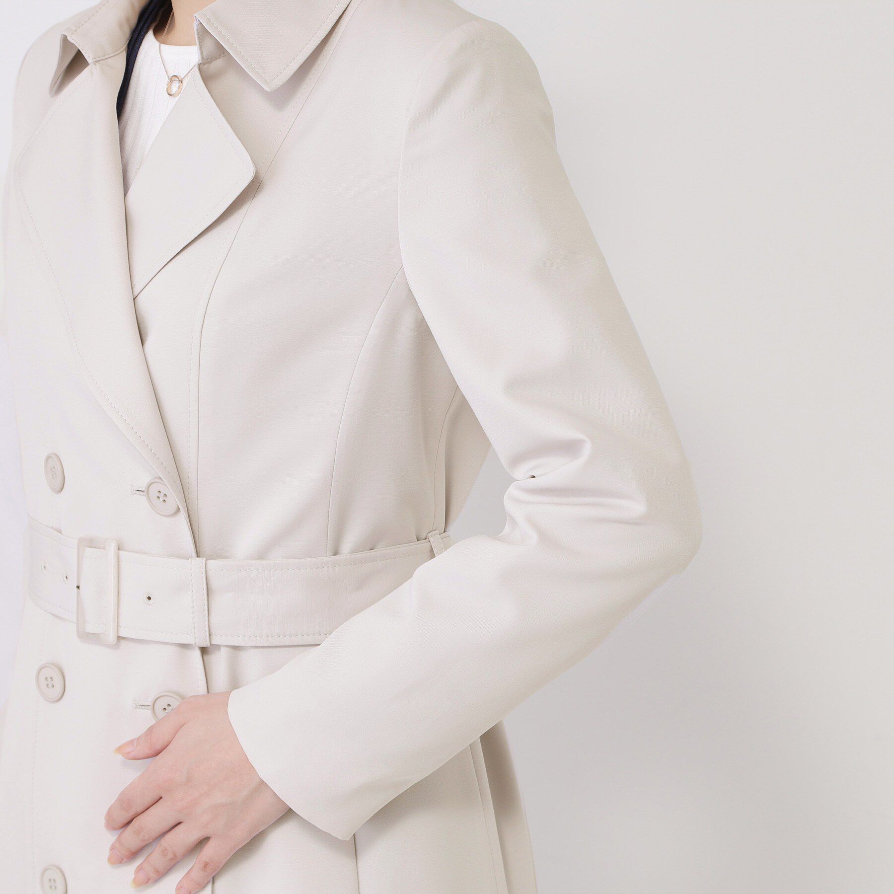 COUP DE CHANCE「【撥水／細見えシルエット】きれいめトレンチコート」|トレンチコート|