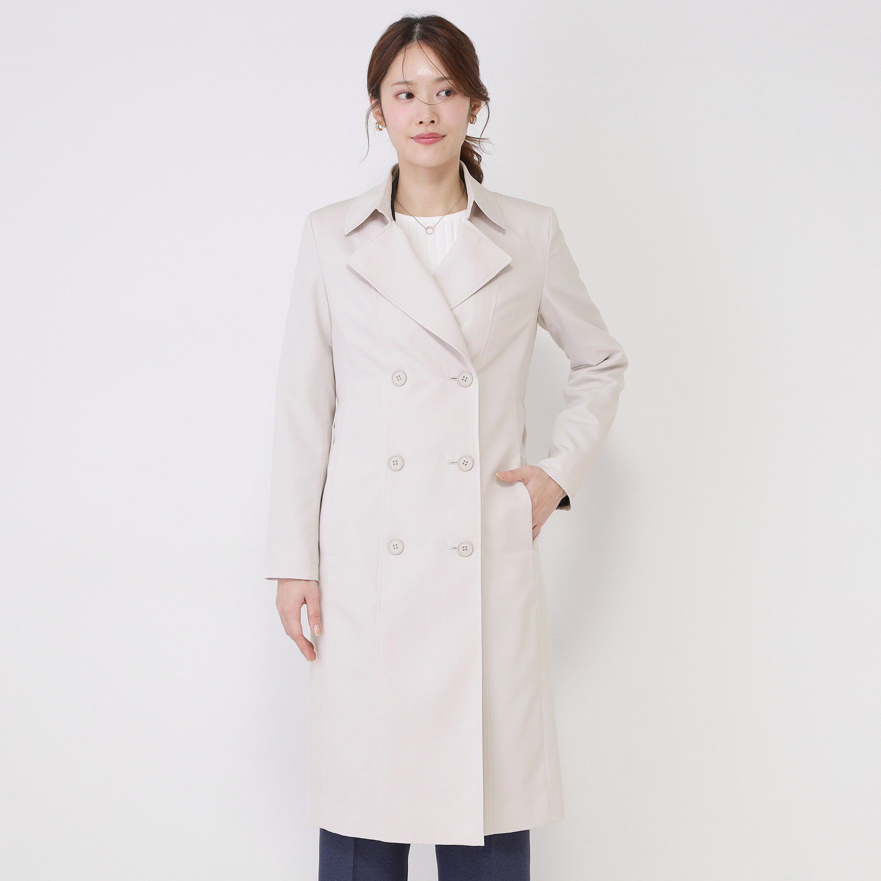 COUP DE CHANCE「【撥水／細見えシルエット】きれいめトレンチコート」|トレンチコート|