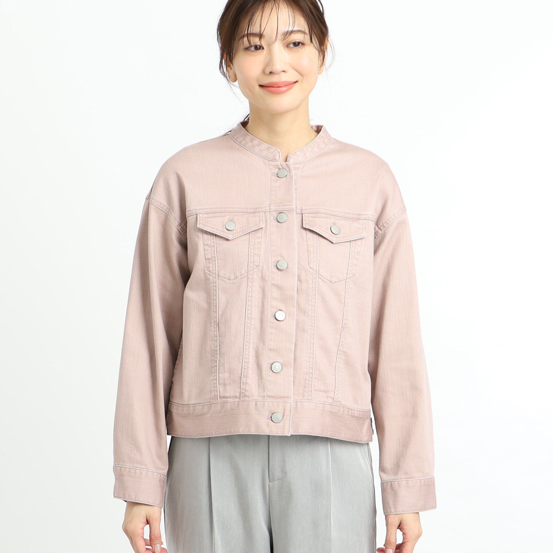 Reflect「【手洗い可】カラーデニムジャケット」|デニムジャケット|