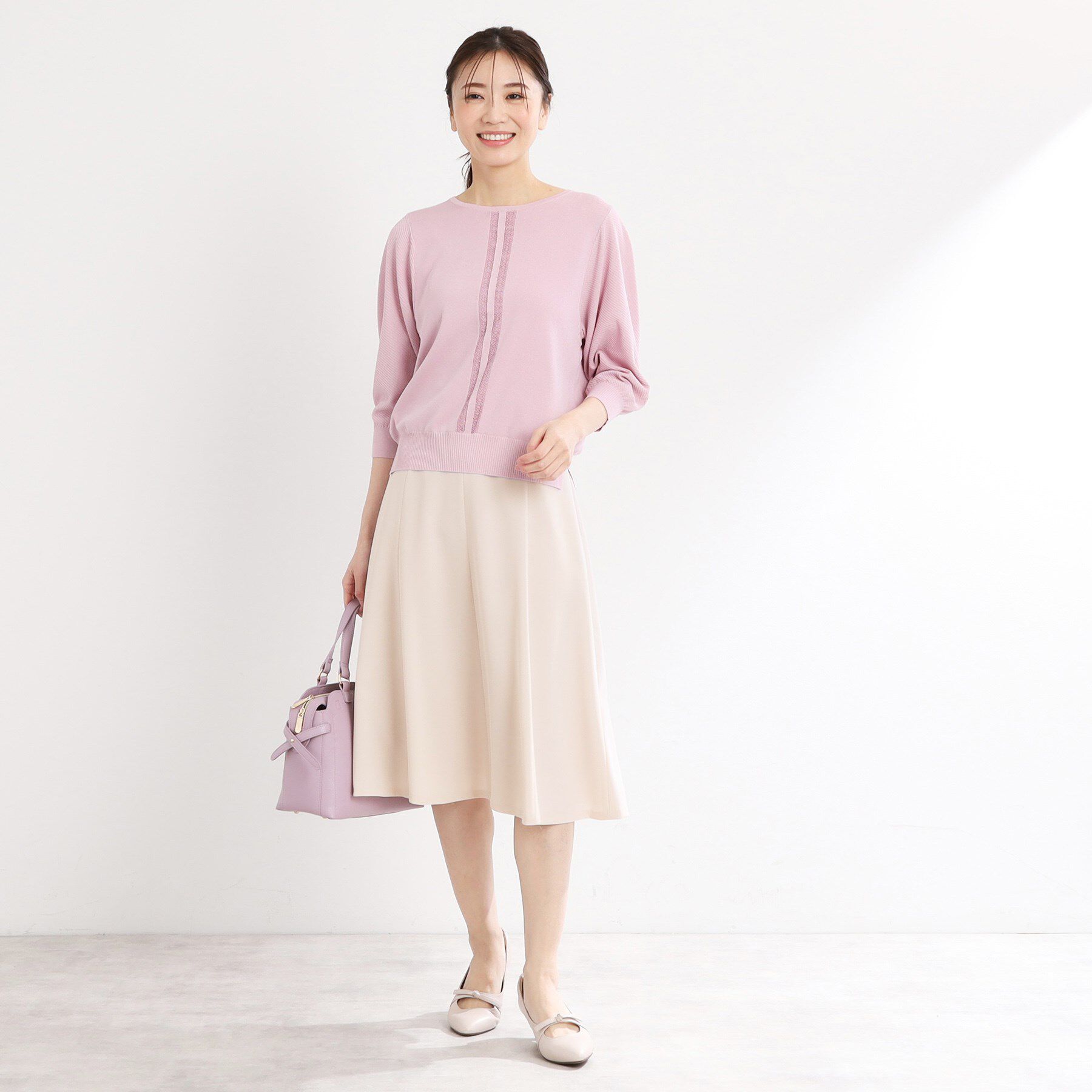 Reflect「【マシンウォッシュ可／細見え】フレアシルエットスカート」|スカート|